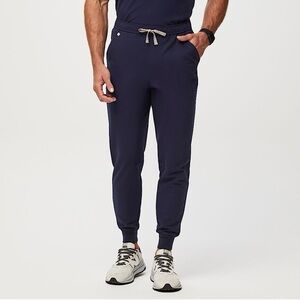 FIGS Tansen Jogger Scrub Pants Navy 5 Pockets Slim Fit Stretch Anti-Wrinkle Sz S